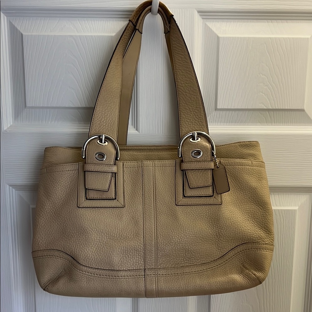 Coach  Tan Leather Tote Bag